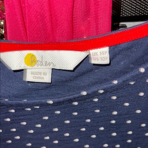 Boden Caitlin jumpsuit in navy blue with white polka dots Size 10 P - Picture 2 of 8